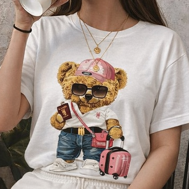 Hamster London Ted H Holiday T Shirt & Lower Cord Set White