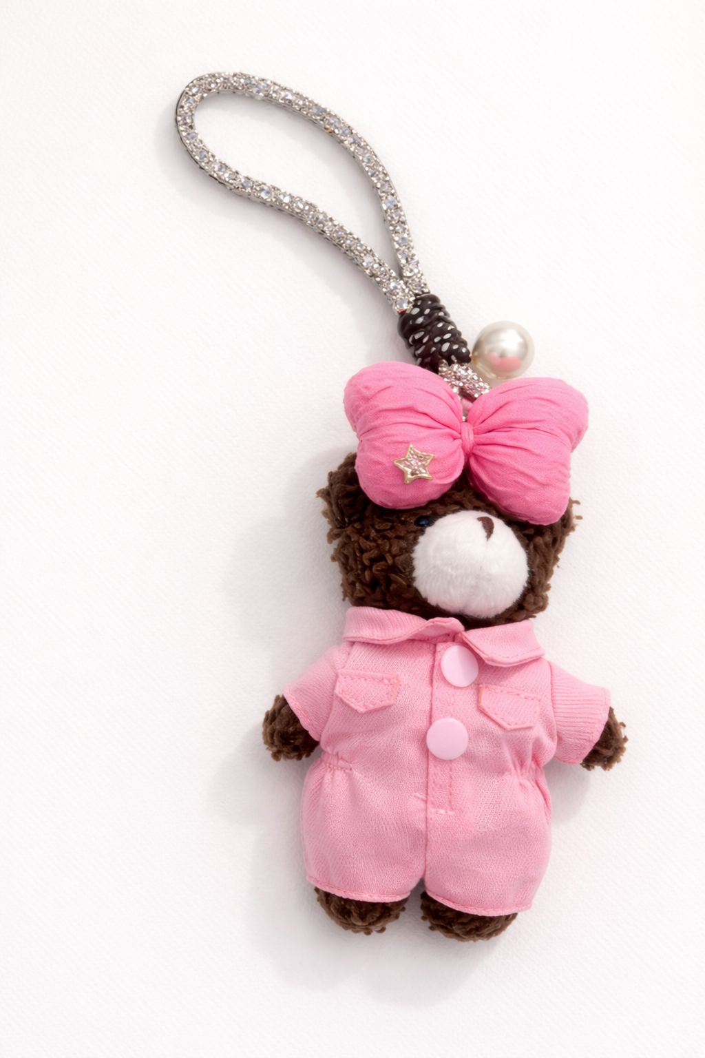 Hamster London Luxe Soft Baby Pink Teddy Bag Charm