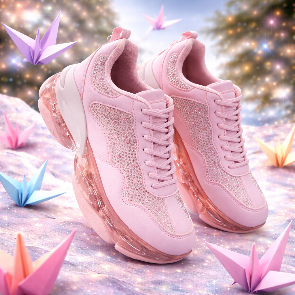 Hamster London Marcella Powder Pink Party Sneakers