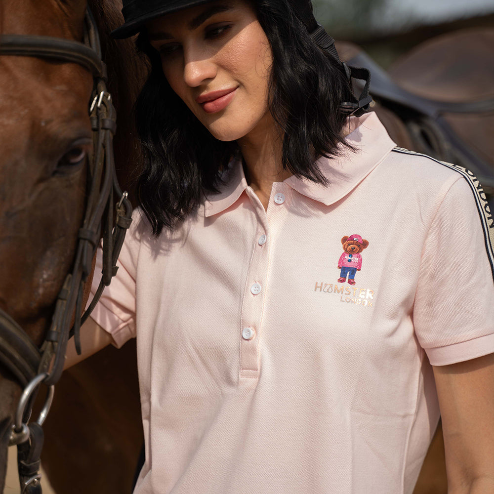 Hamster London Ted H Claira Polo Shirt Pink