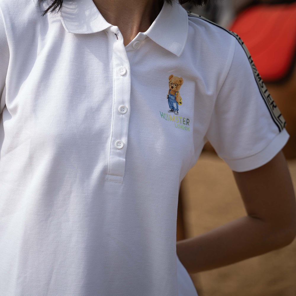Hamster London Ted H Claira Polo Shirt White