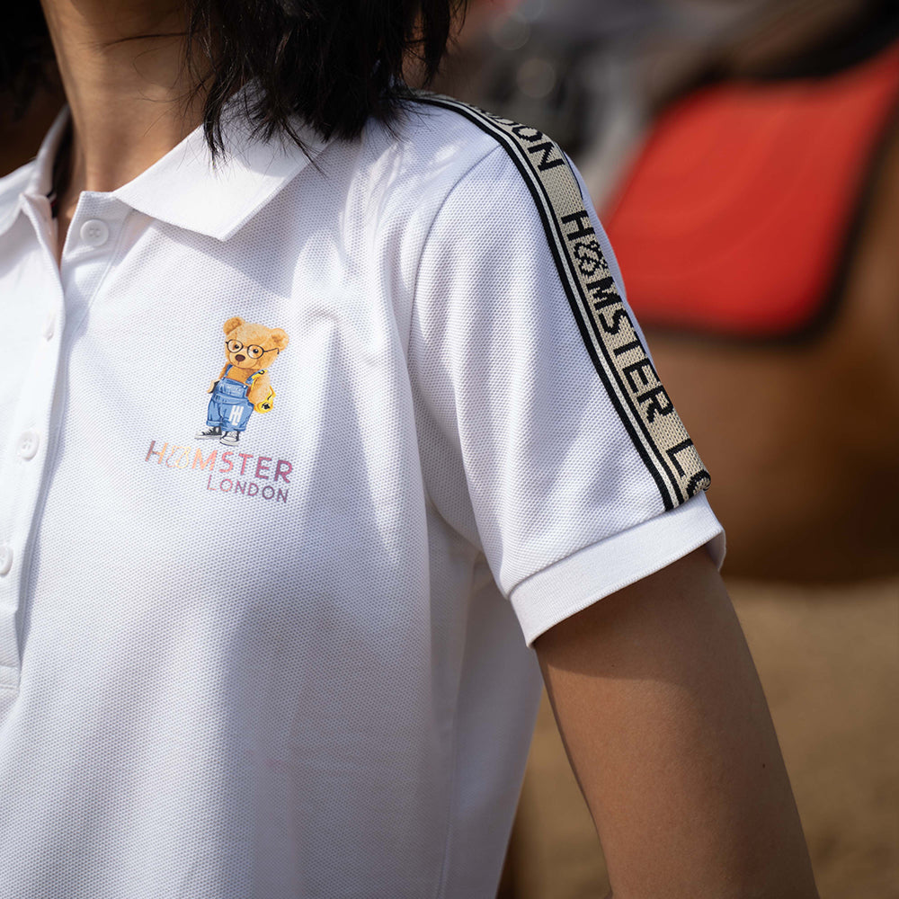 Hamster London Ted H Claira Polo Shirt White