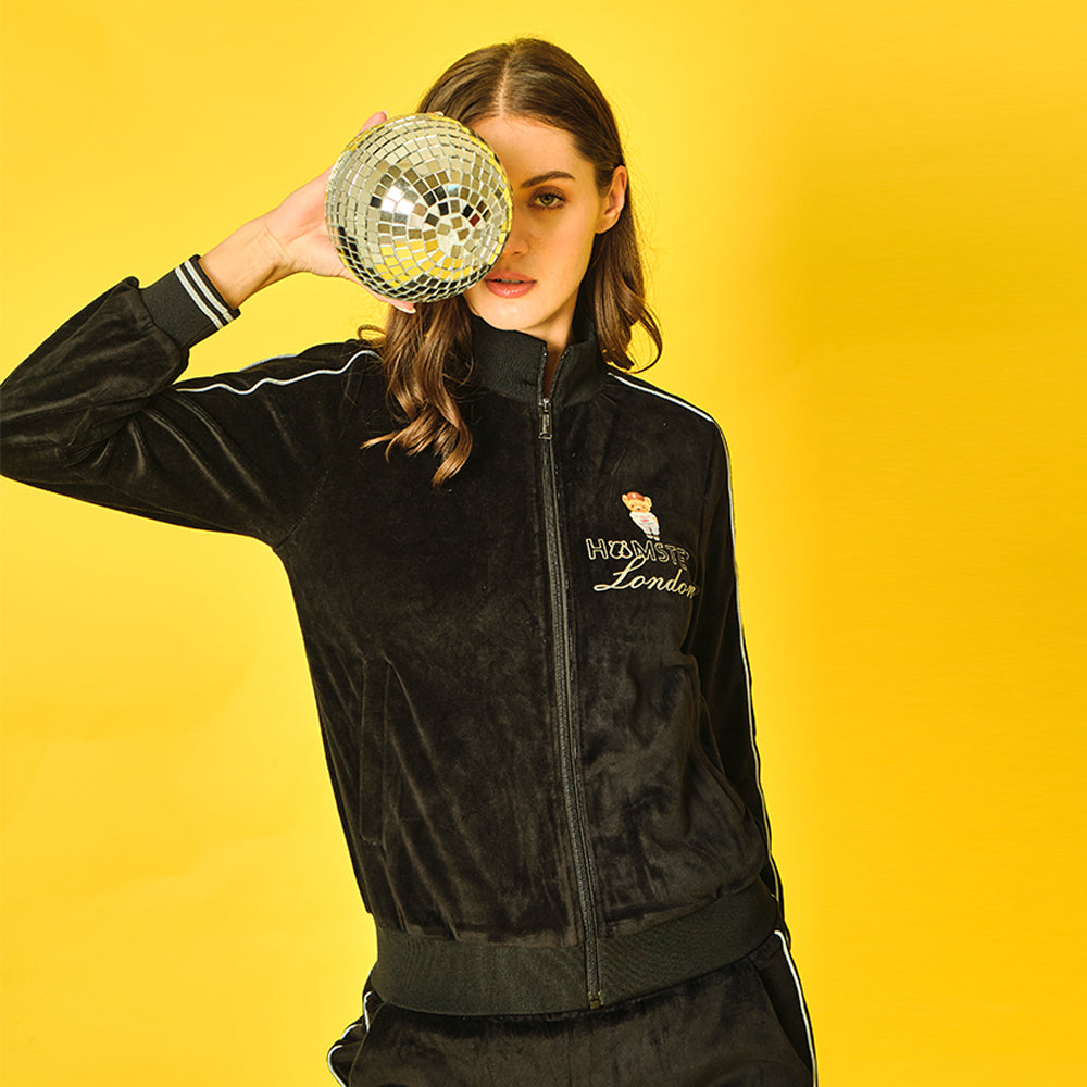Hamster London Ted H Velvet Zipper Coord Set