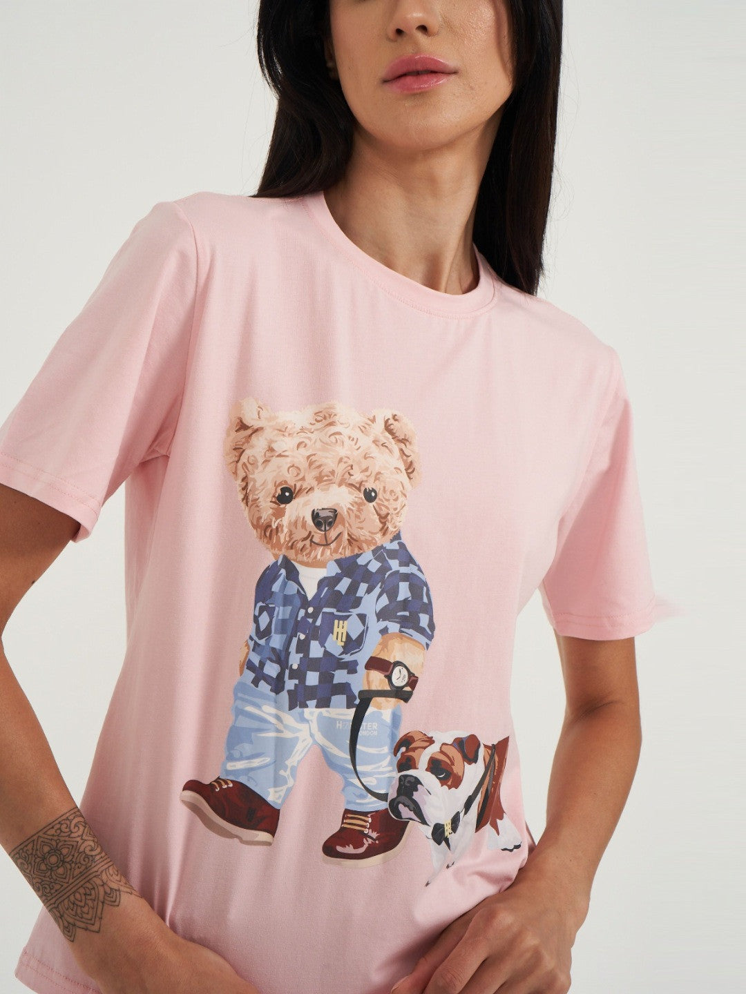 Hamster London Ted H's Best Friend T-Shirt Pink & Lowers Set