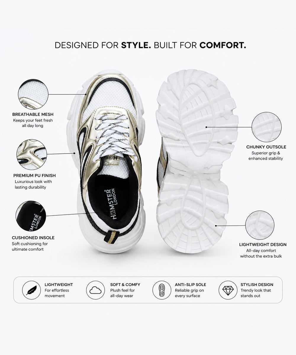 Hamster London Performer Gold Sneakers