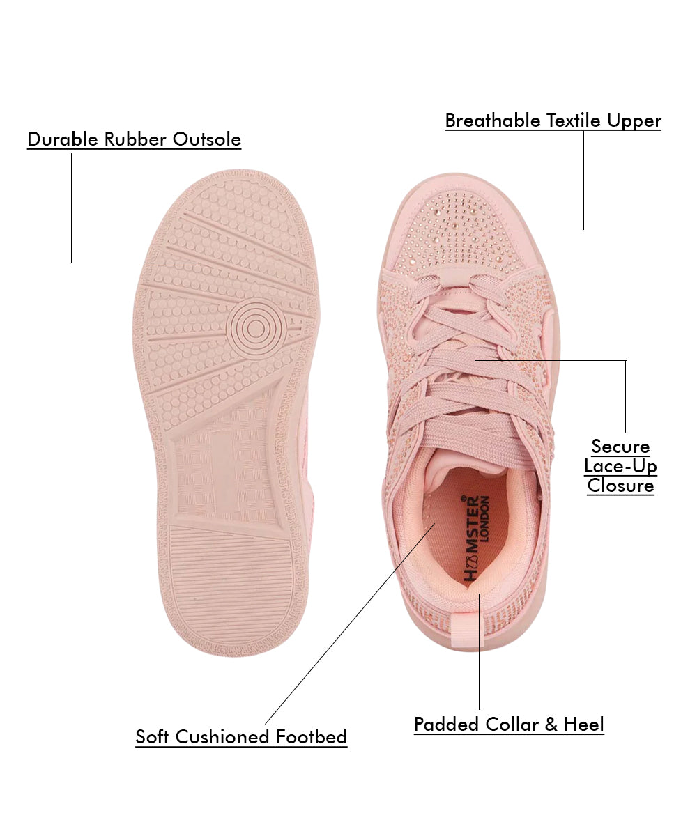 Hamster London Neptune Pink Party Sneakers