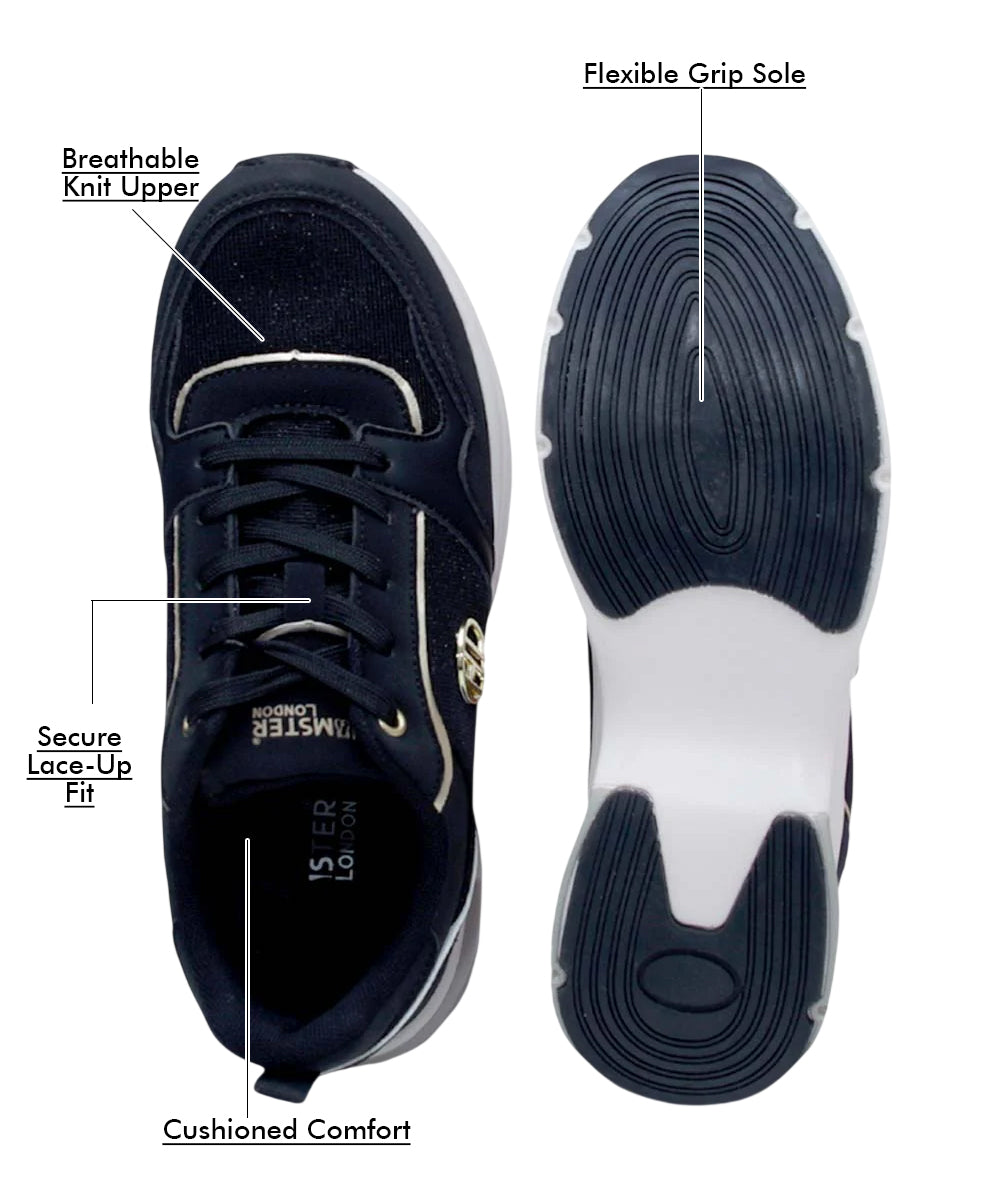 Hamster London Signature Black Sneakers
