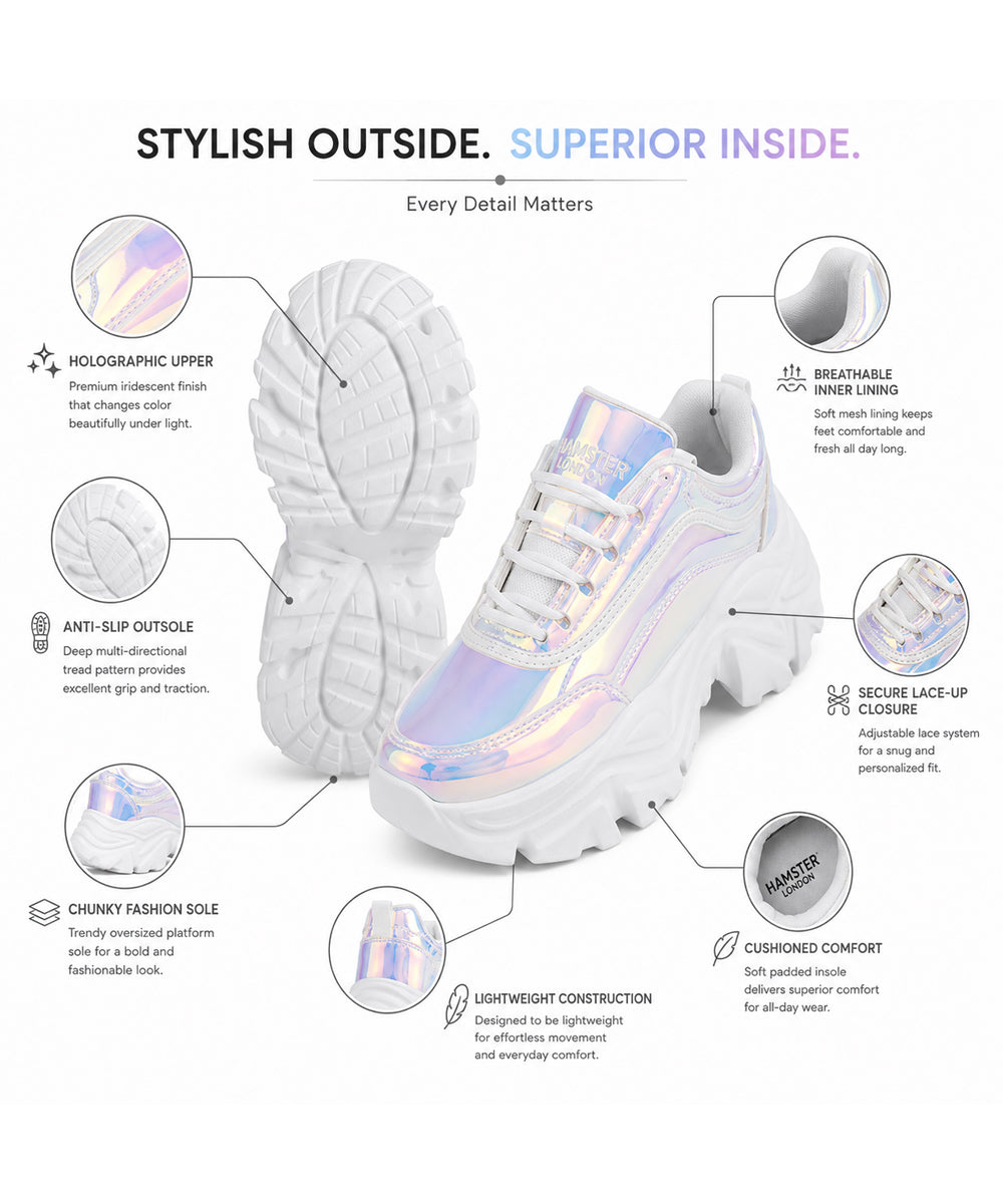 Hamster London Mousehole Holo Party Sneakers