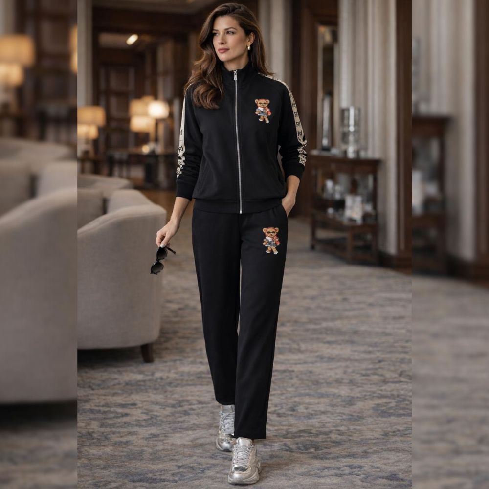 Hamster London Ted H Ted Zipper Jacket & Lower Cord Set Black