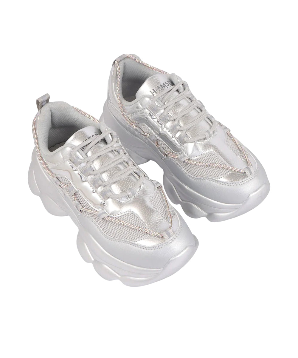 Hamster London Marcella Party Silver Sneakers