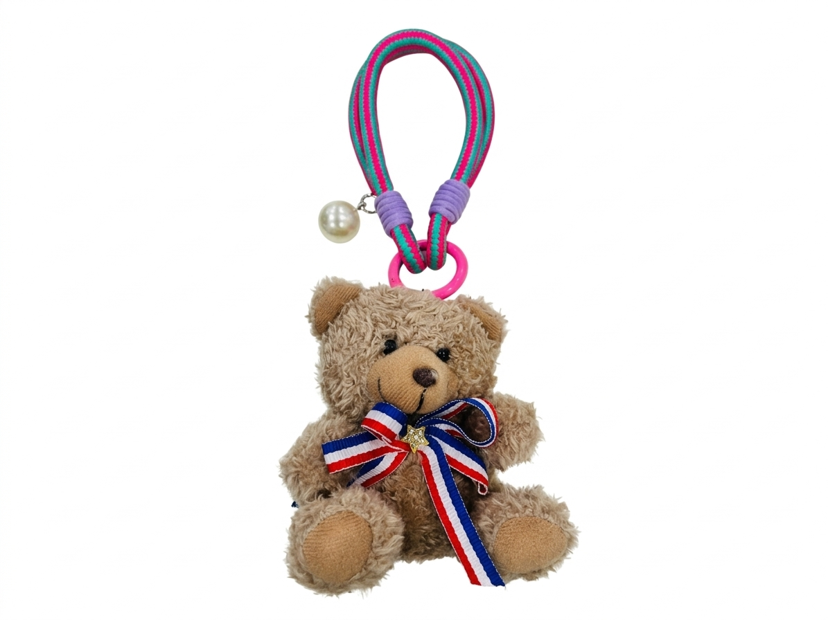 Hamster London Patriot Pearl Bear Bag Keycharm