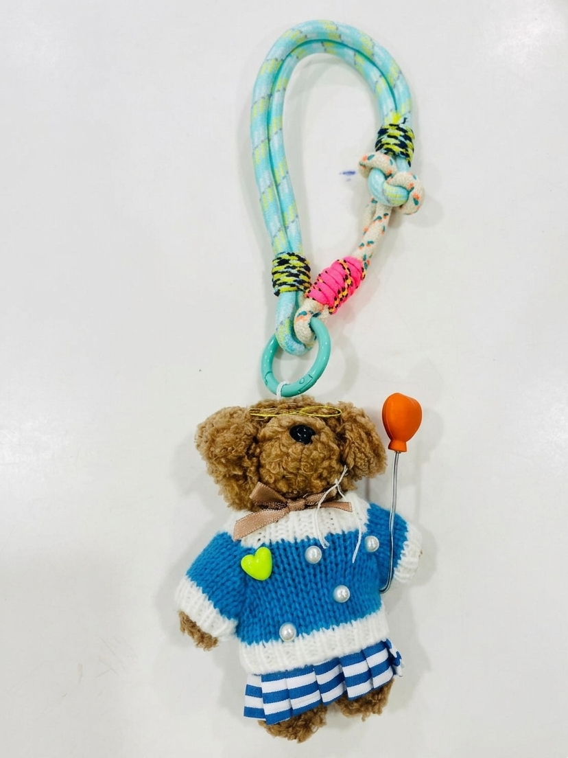 Hamster London Blue Bonnet Traveler Bag Keycharm