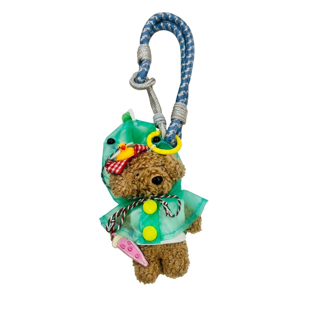 Hamster London Rainy Day Bear Bag Keycharm