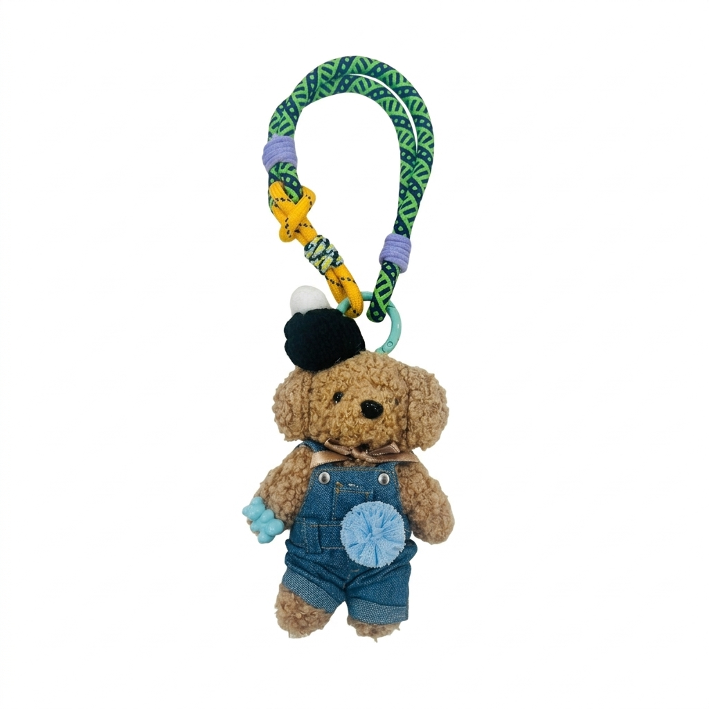 Hamster London Sunday Denim Bear Bag Keycharm