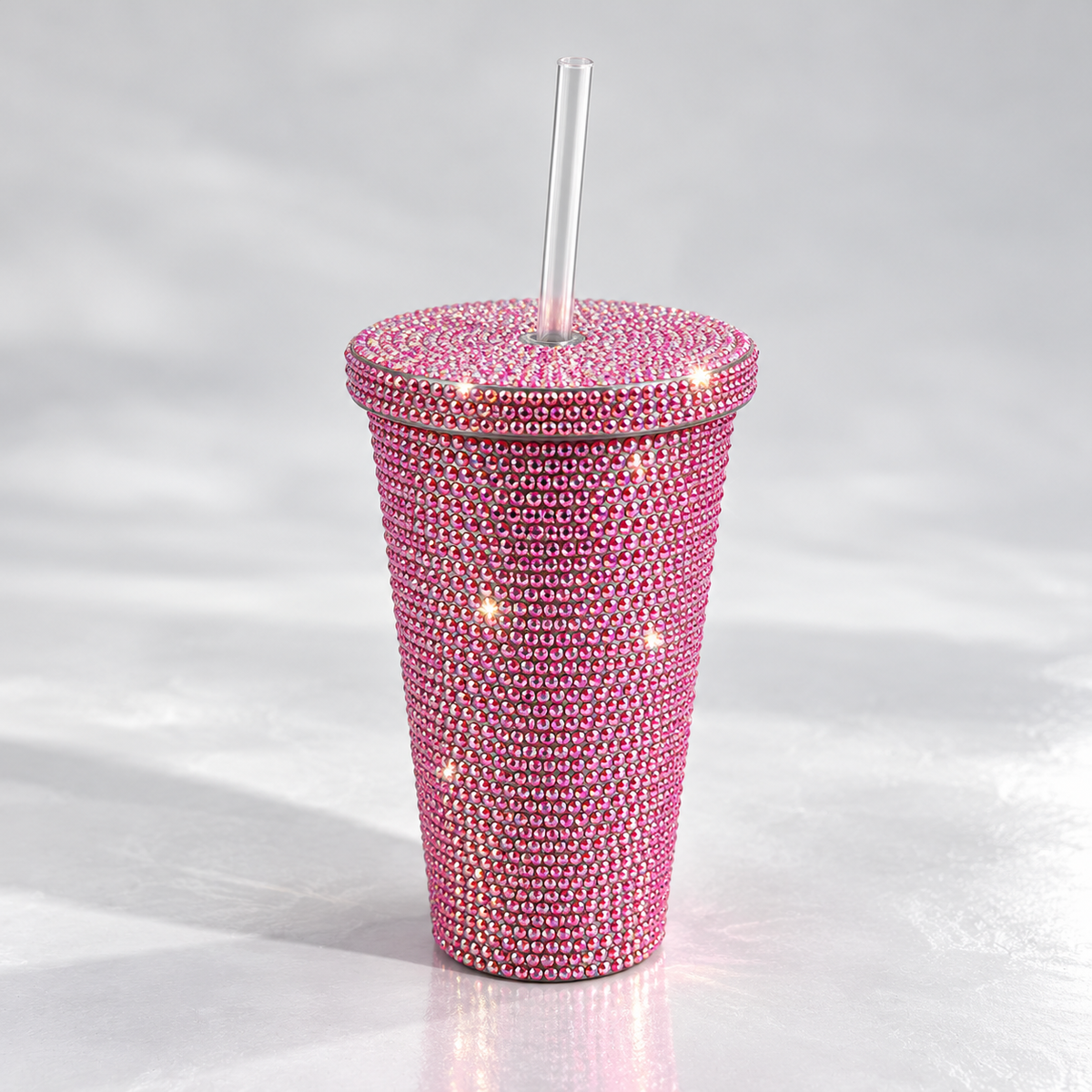 Hamster London Crystal Gem Bottle With Charm Hot Pink 500 ml