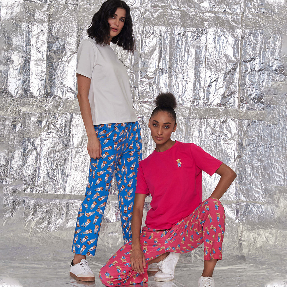 Hamster London Ted H Love NightSuit Set Pink Lower & Pink Tee