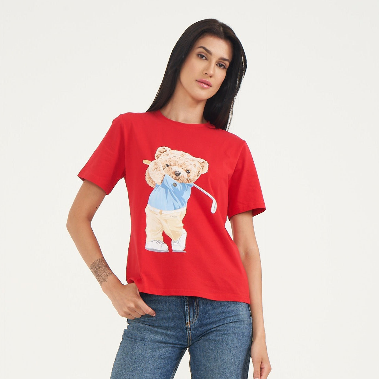 Hamster London Ted H Golden Swing T-shirt Red