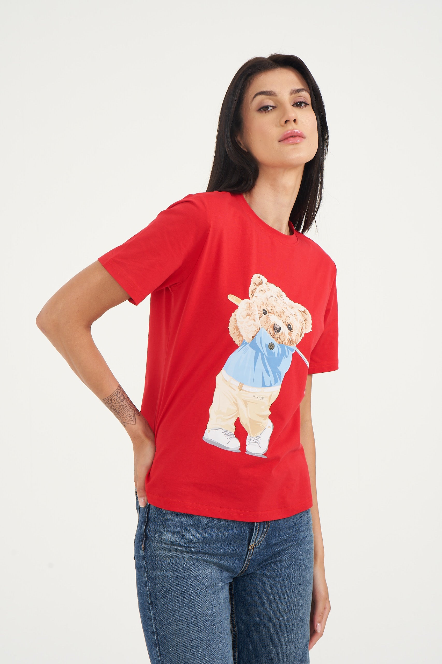 Hamster London Ted H Golden Swing T-shirt Red