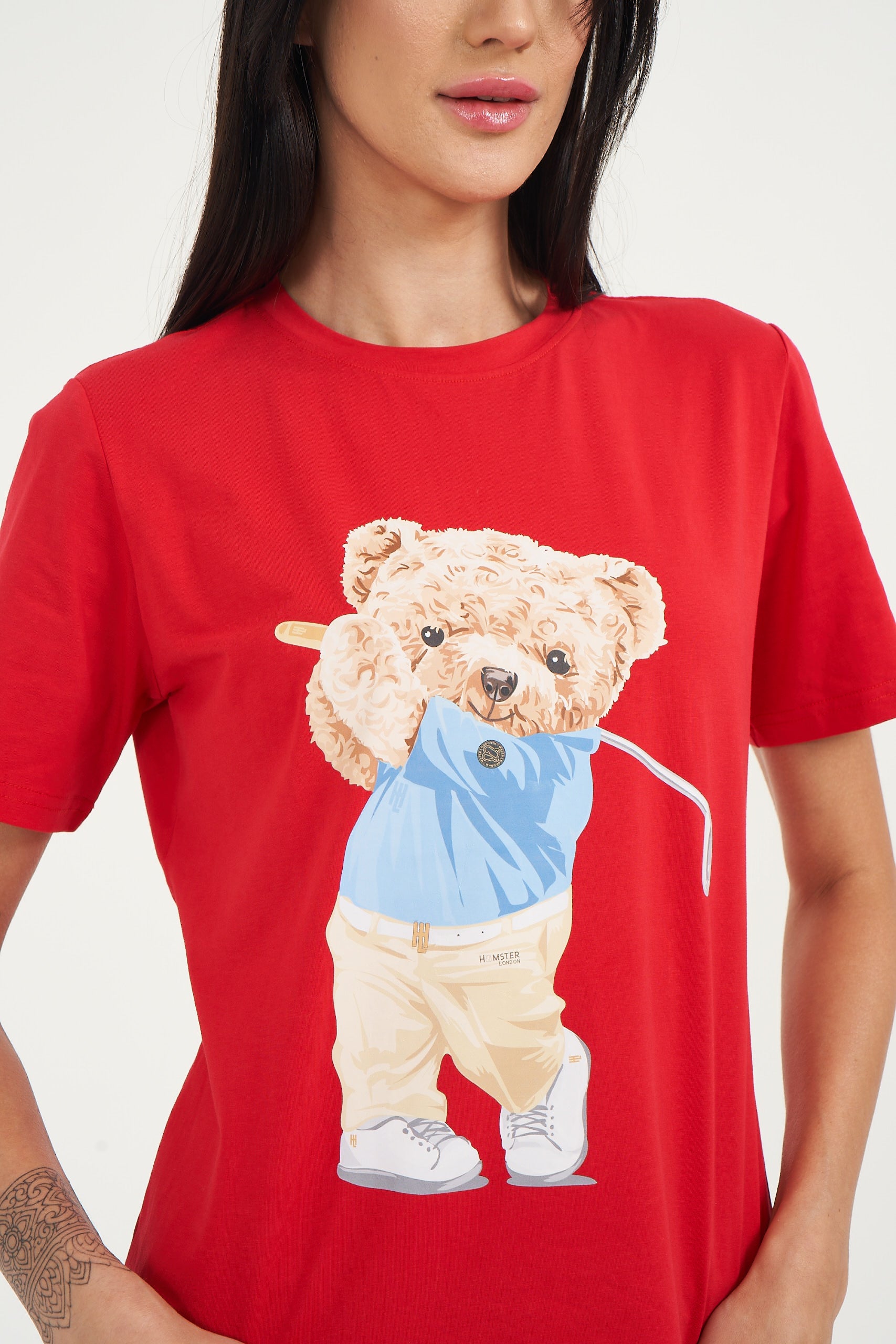 Hamster London Ted H Golden Swing T-shirt Red