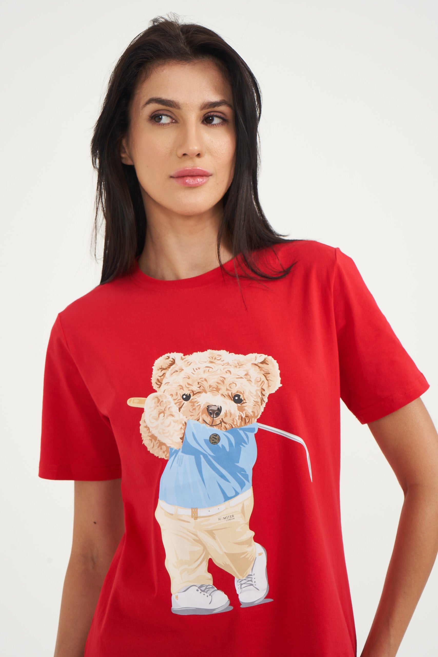 Hamster London Ted H Golden Swing T-shirt Red