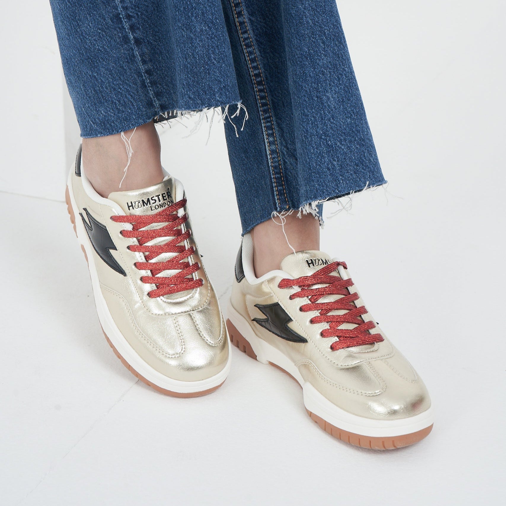 Hamster London Lighting Gold Sneakers