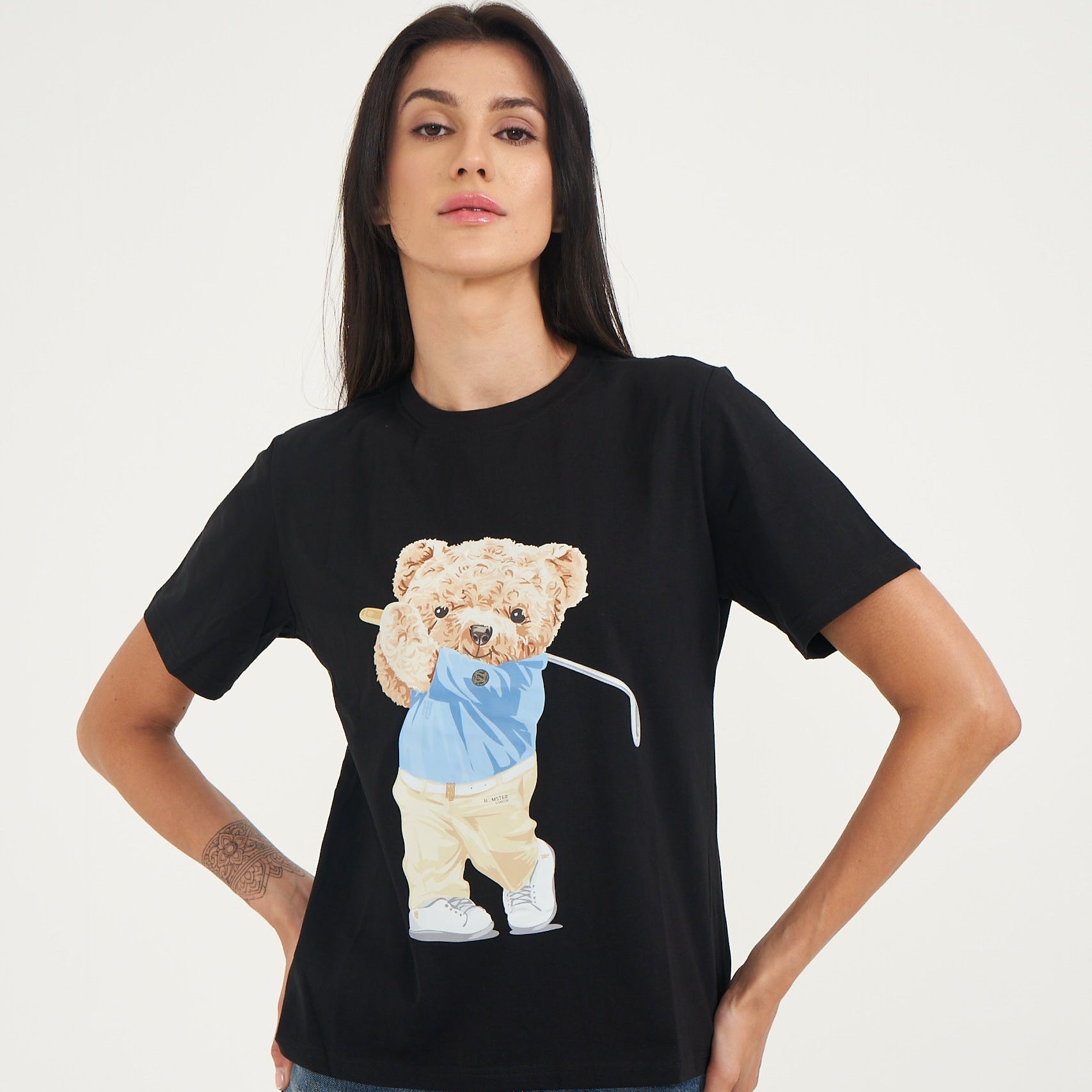 Hamster London Ted H Golden Swing T-shirt Black