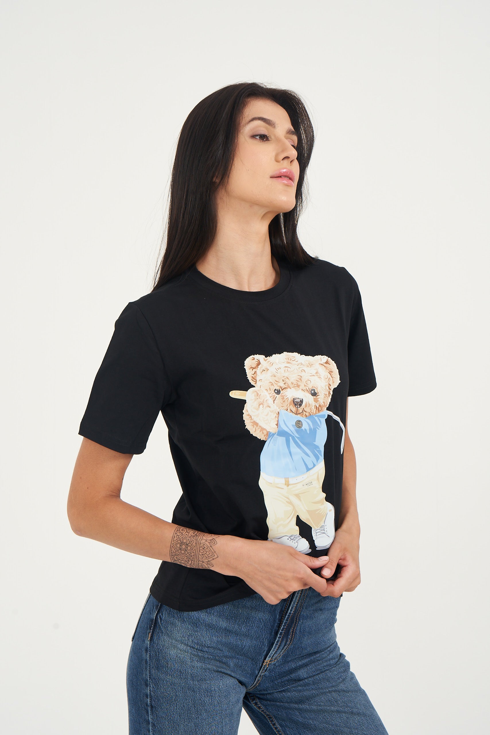 Hamster London Ted H Golden Swing T-shirt Black