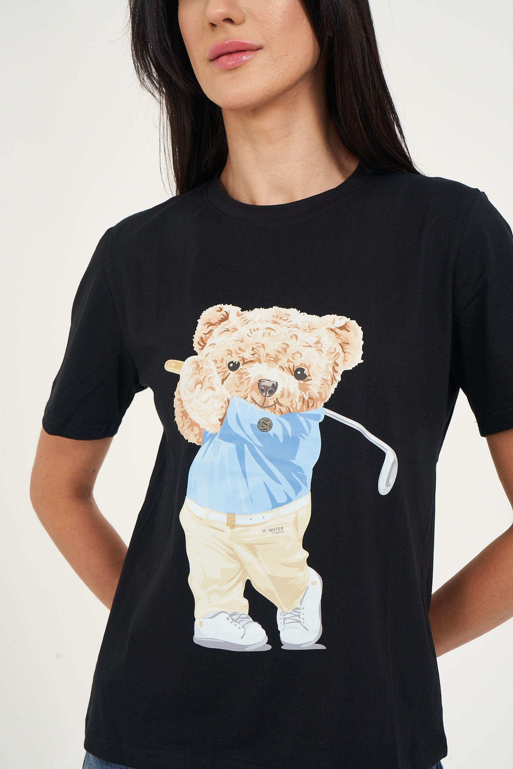 Hamster London Ted H Golden Swing T-shirt Black