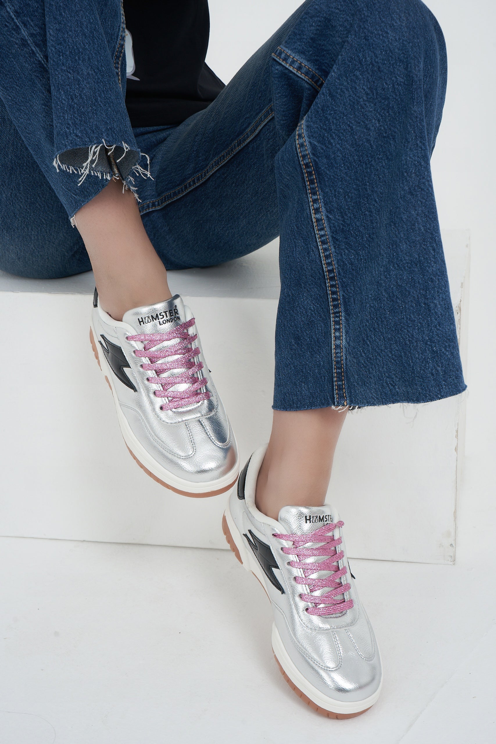 Hamster London Lighting Silver Sneakers
