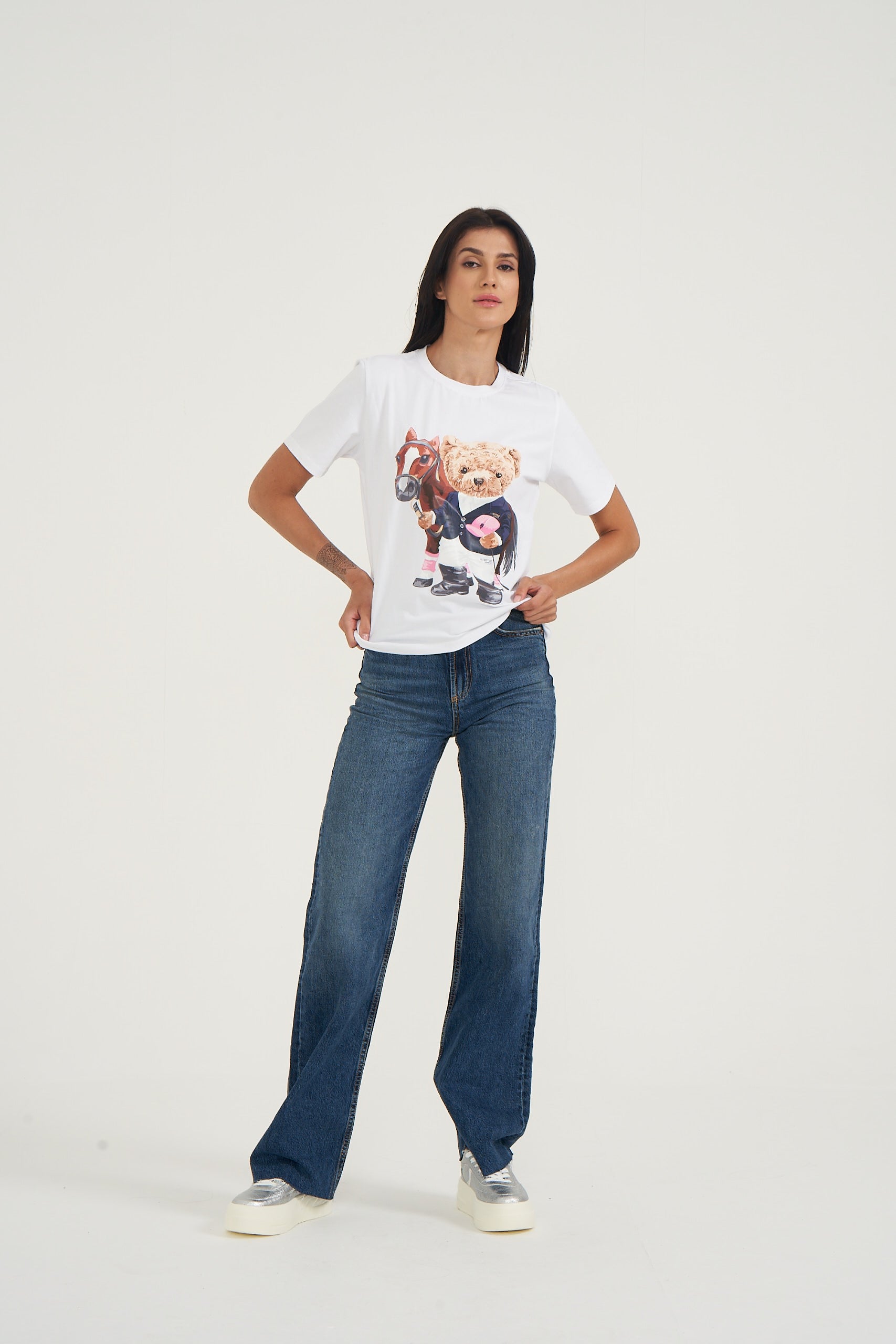 Hamster London Ted H Equestrian T-Shirt White