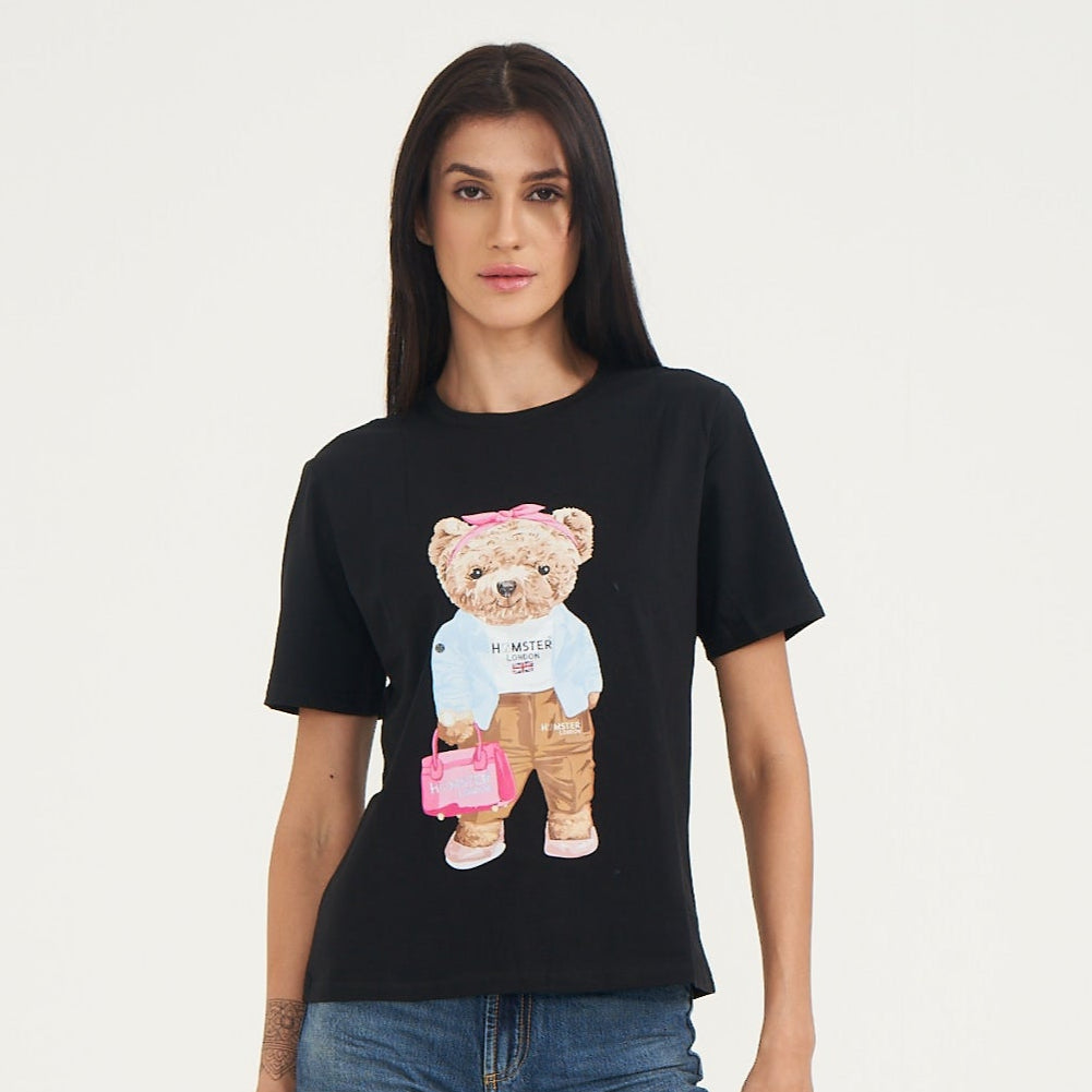 Hamster London Ted H Chic T-Shirt Black