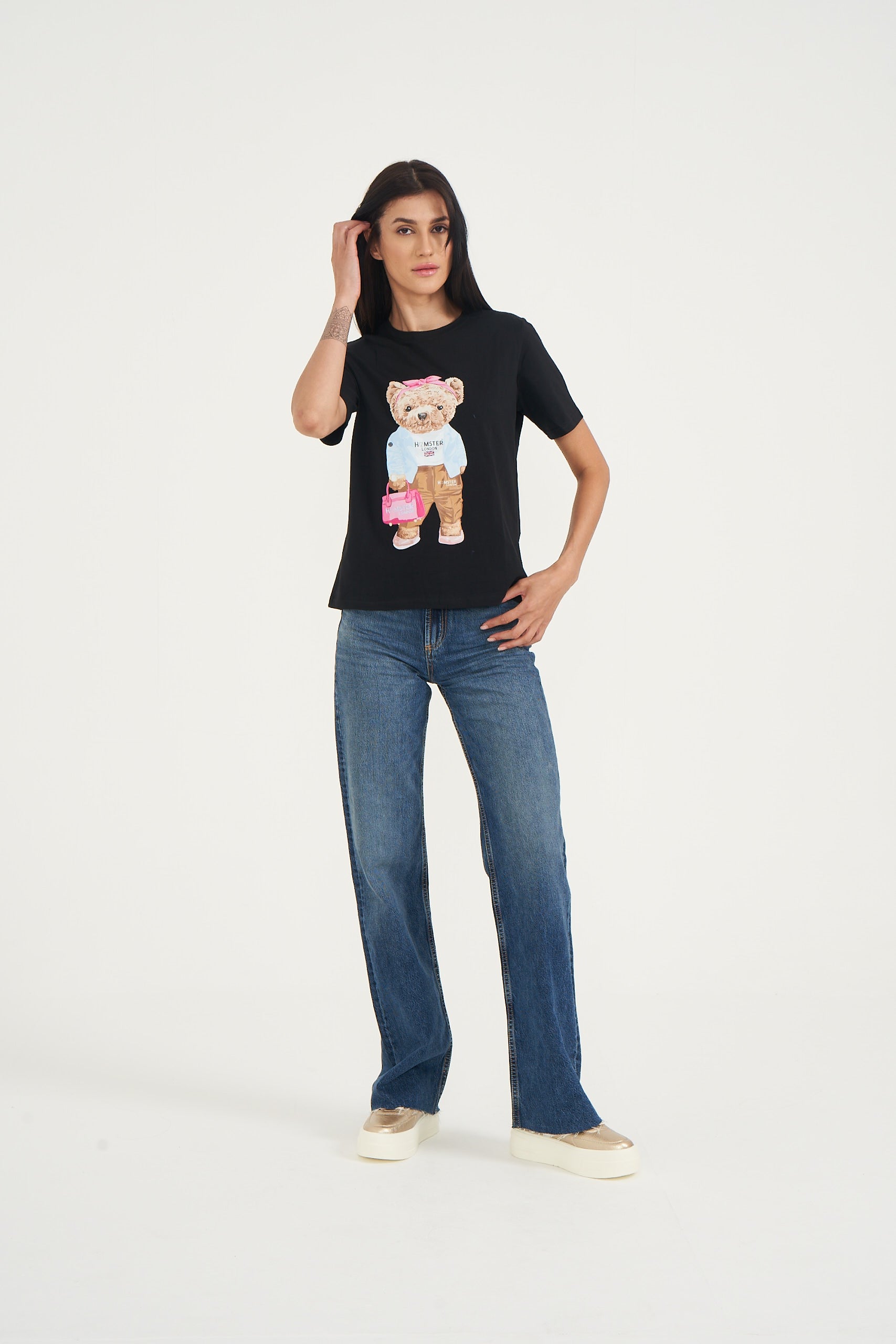 Hamster London Ted H Chic T-Shirt Black