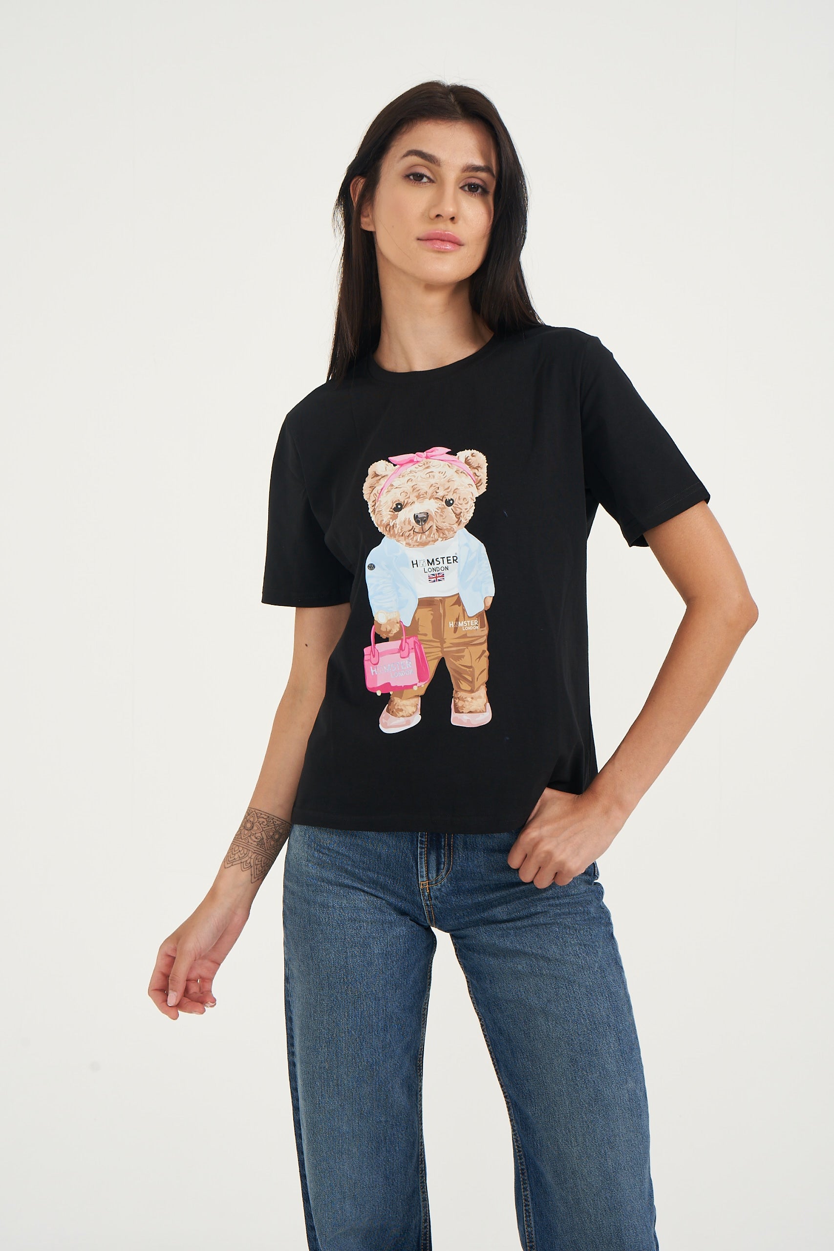 Hamster London Ted H Chic T-Shirt Black