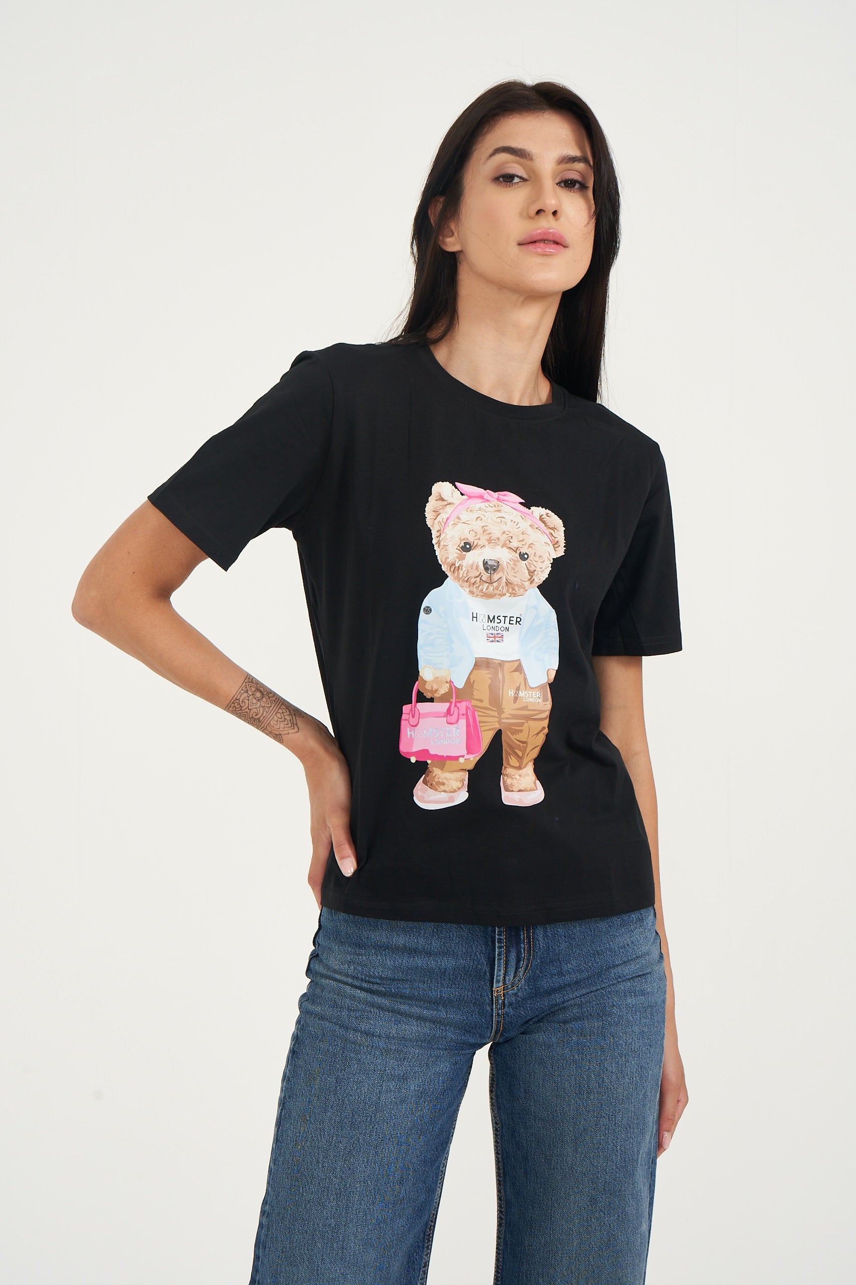 Hamster London Ted H Chic T-Shirt Black
