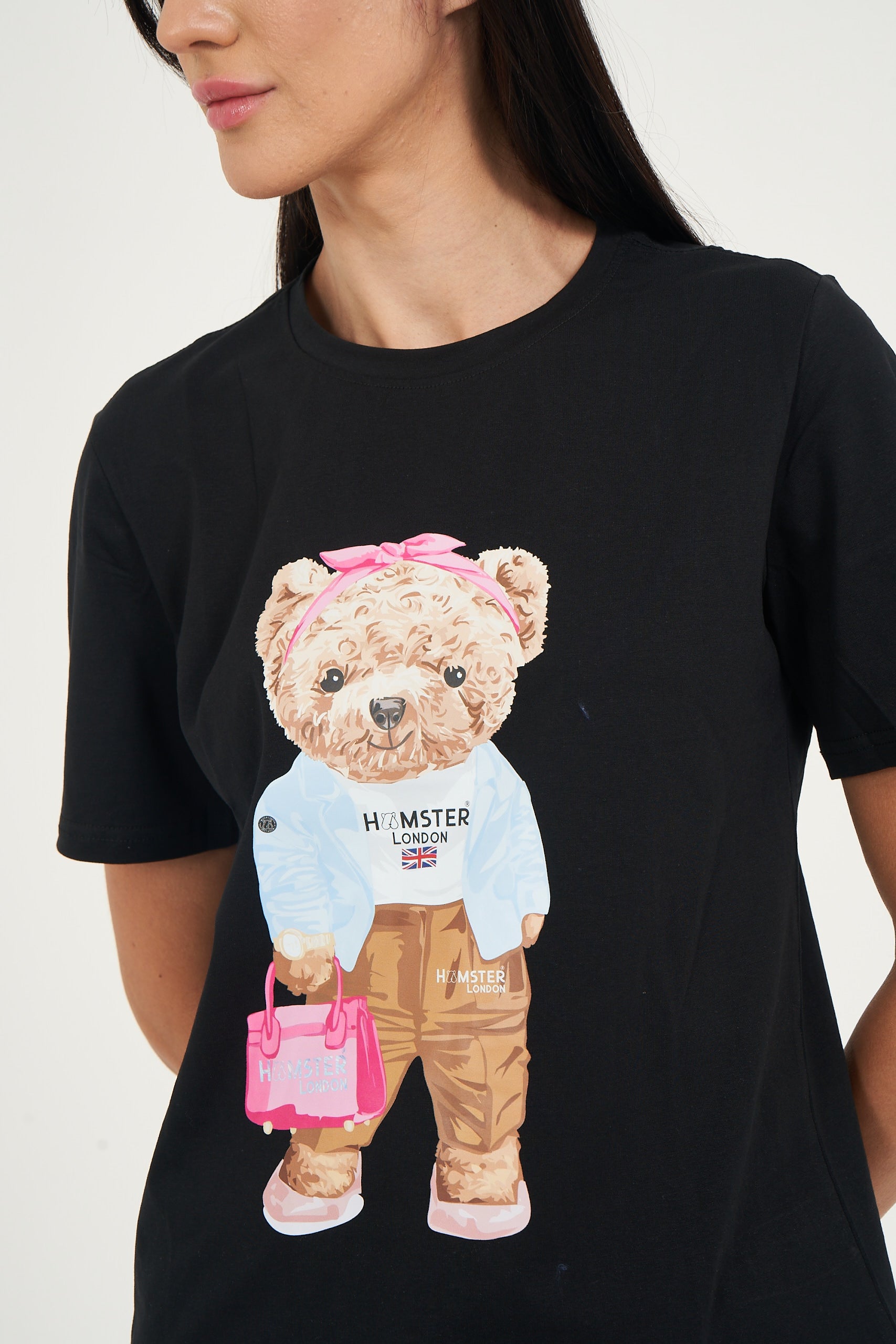 Hamster London Ted H Chic T-Shirt Black