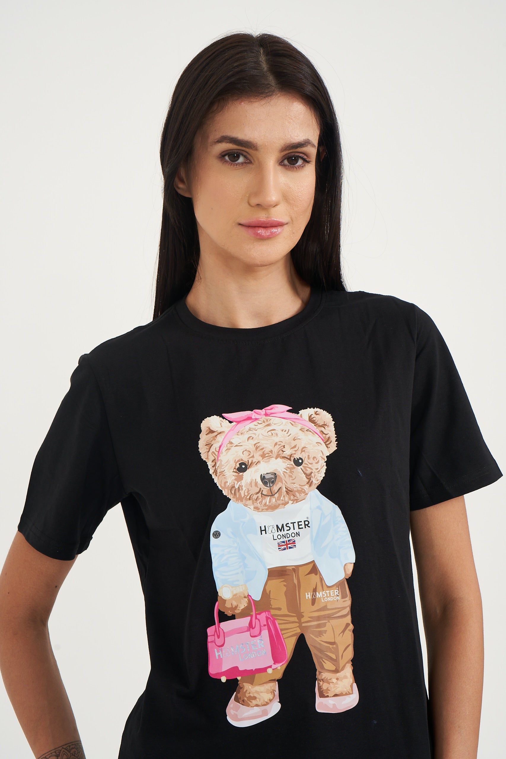 Hamster London Ted H Chic T-Shirt Black