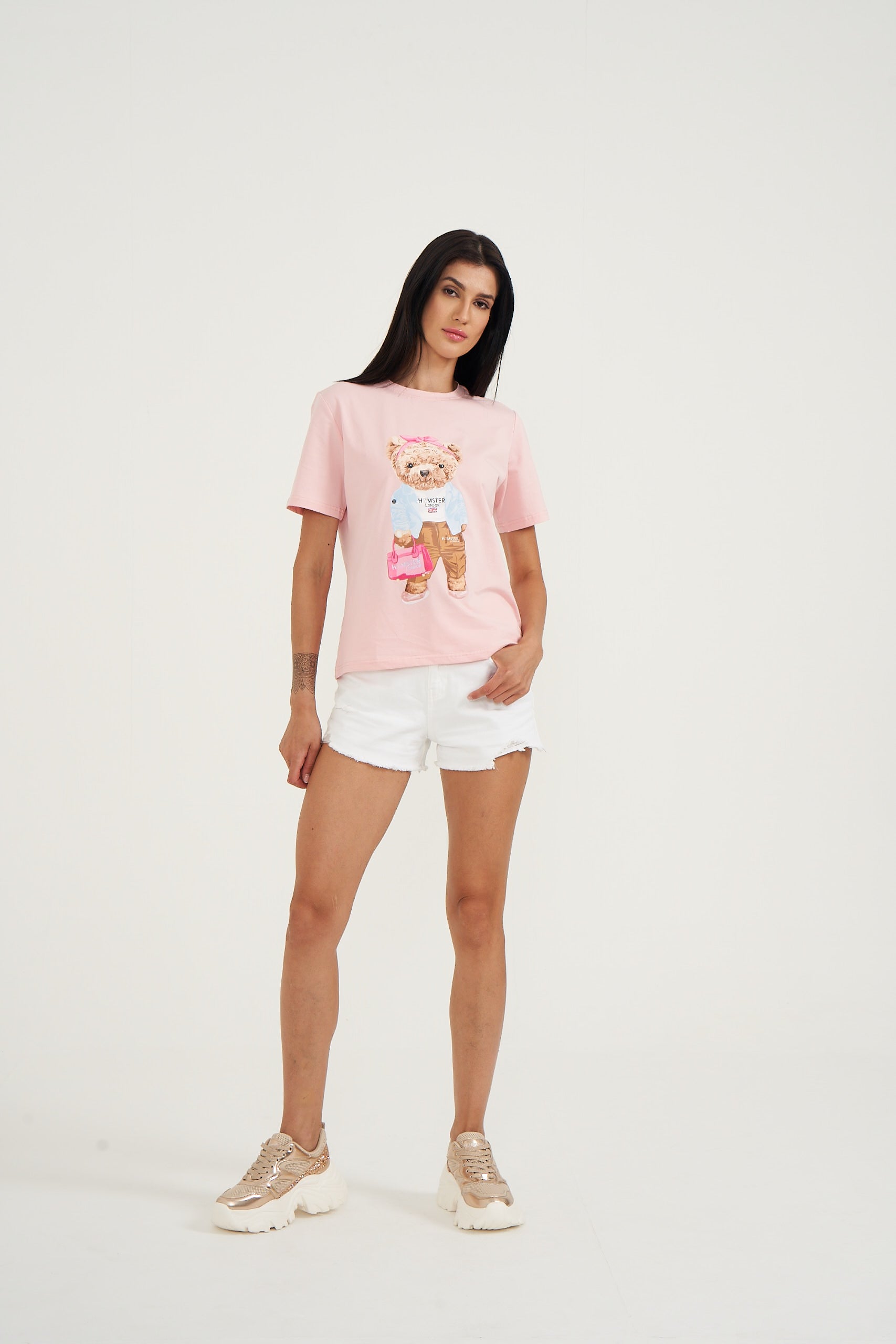 Hamster London Ted H Chic T-Shirt Pink