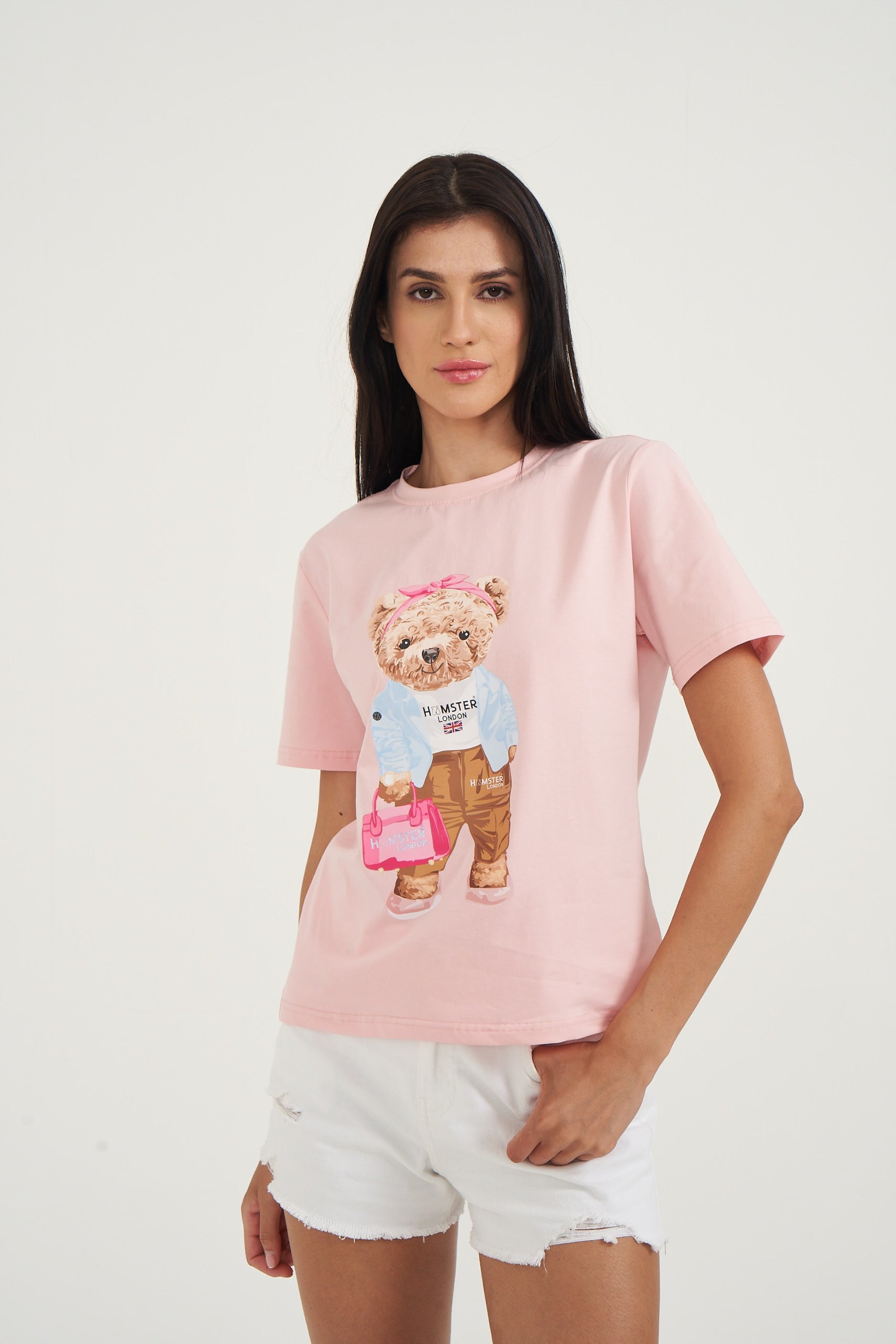 Hamster London Ted H Chic T-Shirt Pink