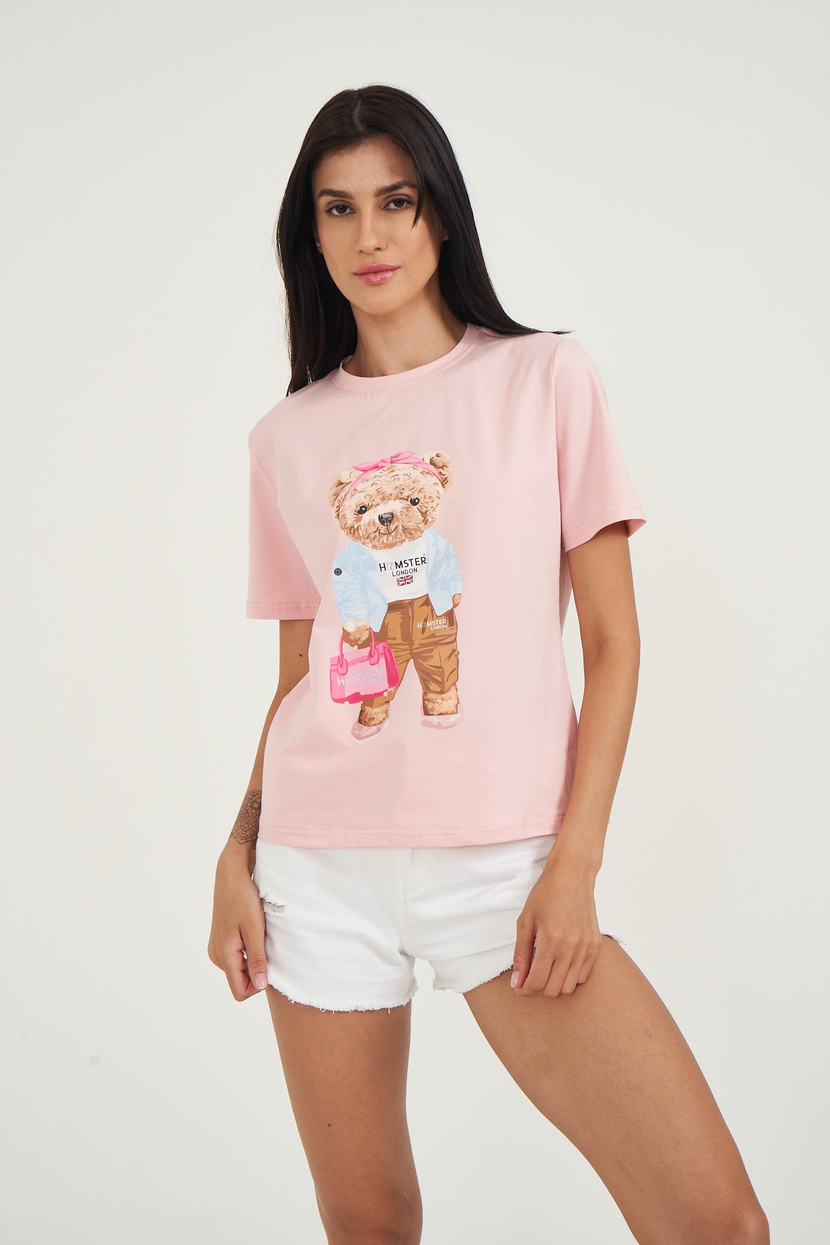 Hamster London Ted H Chic T-Shirt Pink