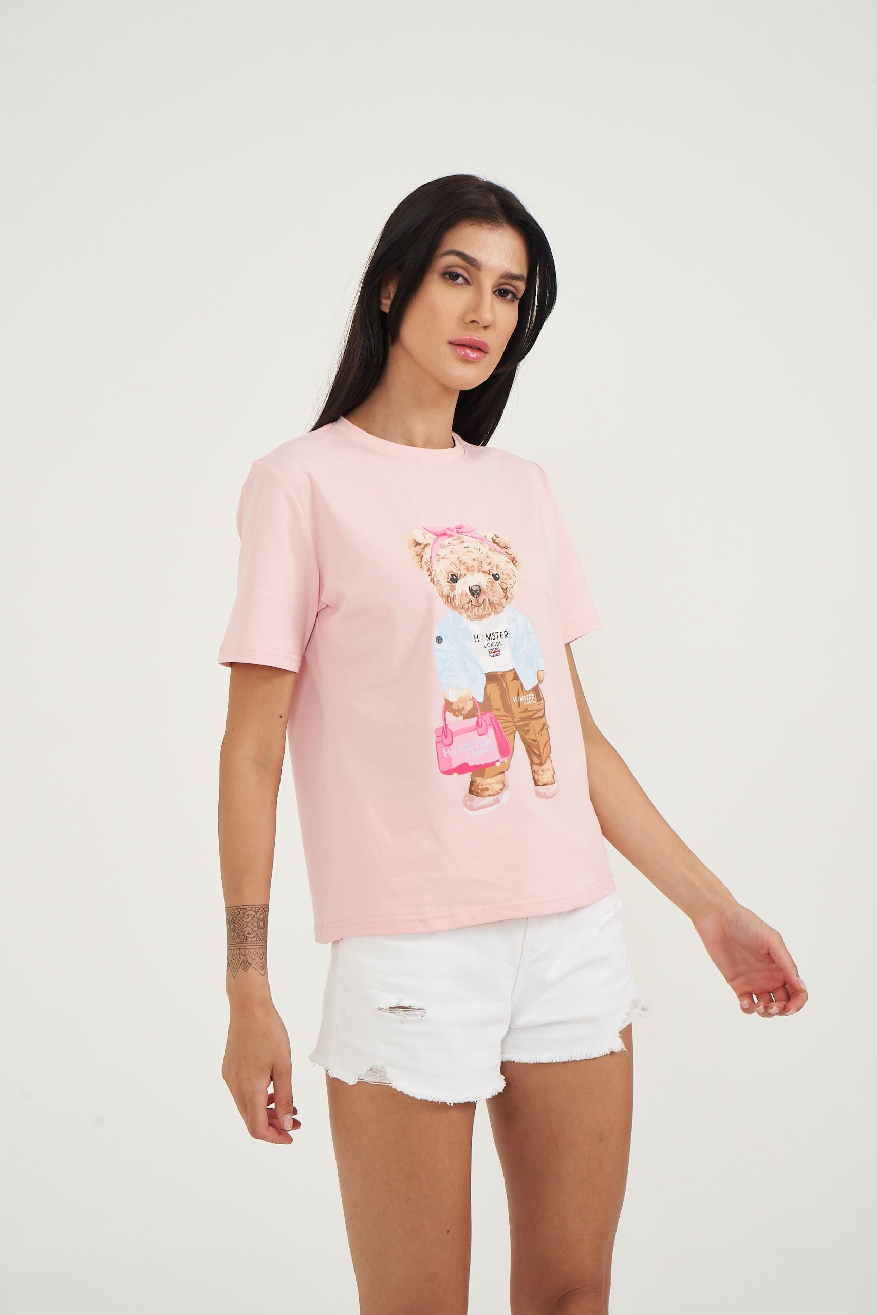 Hamster London Ted H Chic T-Shirt Pink