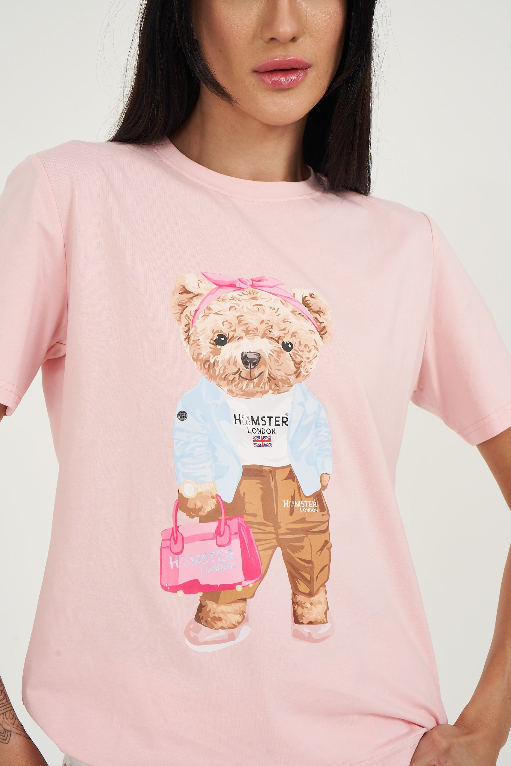 Hamster London Ted H Chic T-Shirt Pink