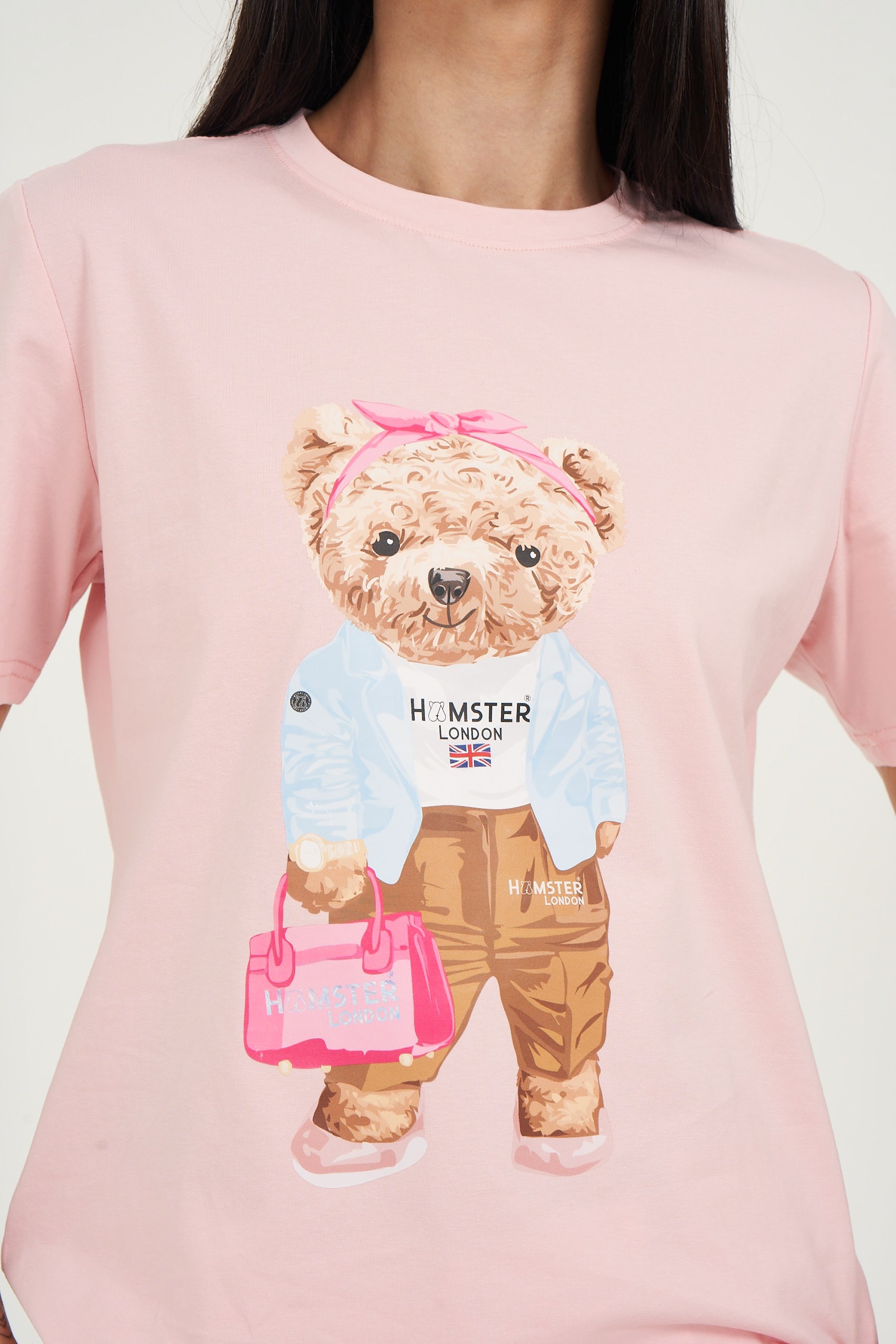 Hamster London Ted H Chic T-Shirt Pink