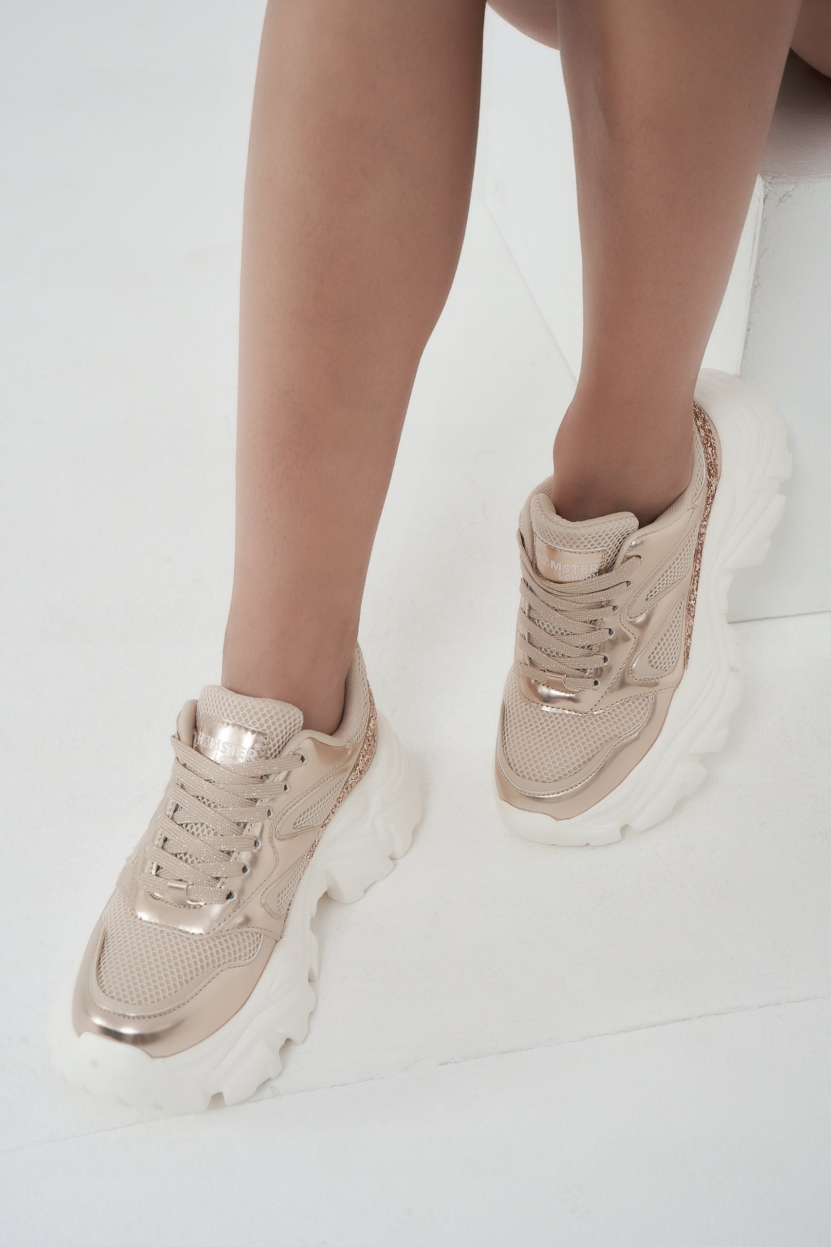Hamster London Performer Rose Gold Sneakers