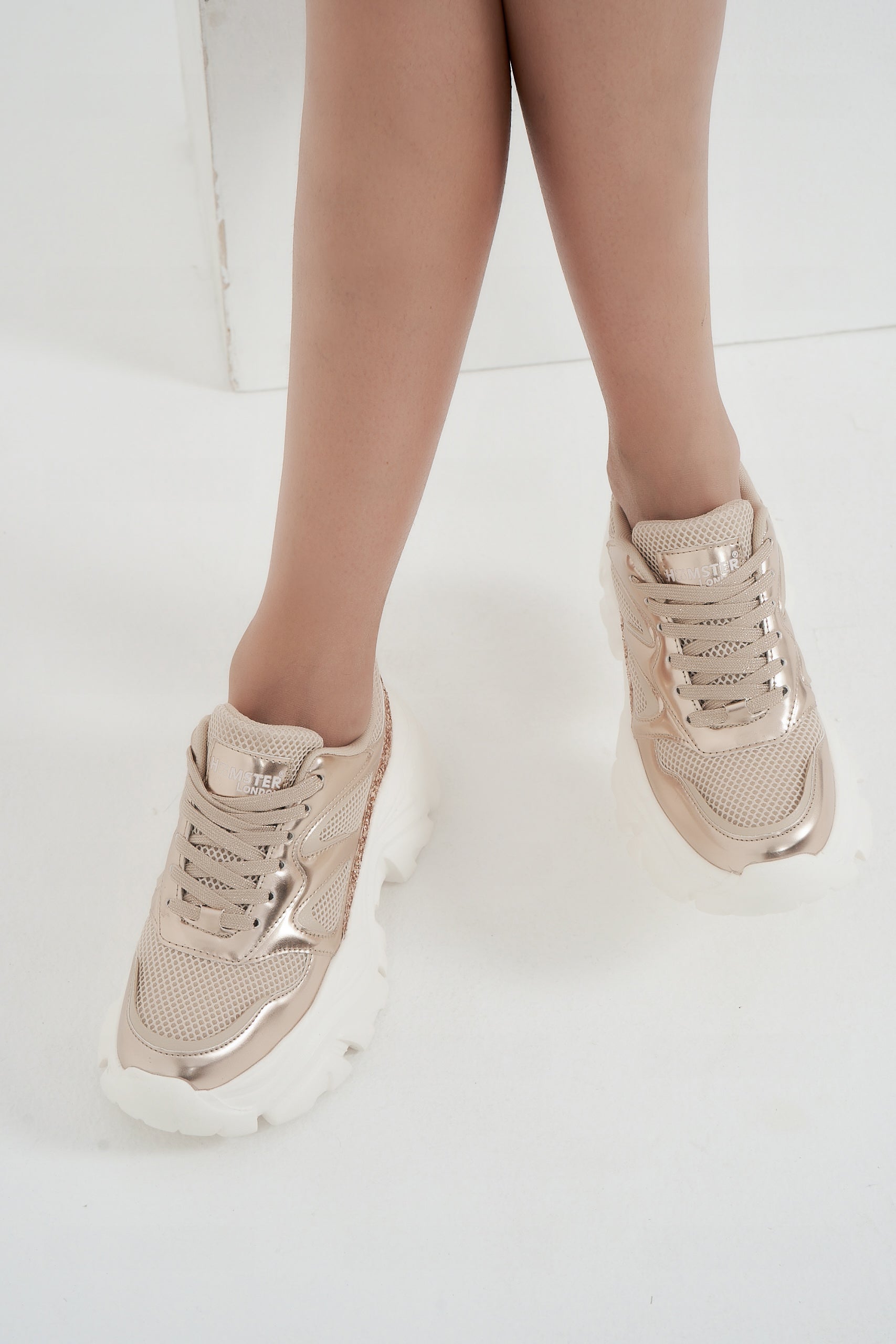 Hamster London Performer Rose Gold Sneakers
