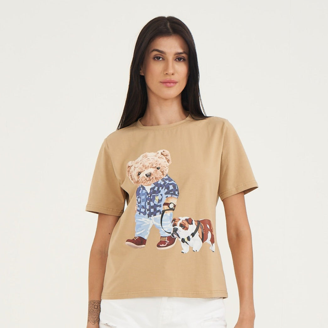Hamster London Ted H's Best Friend T-Shirt Beige
