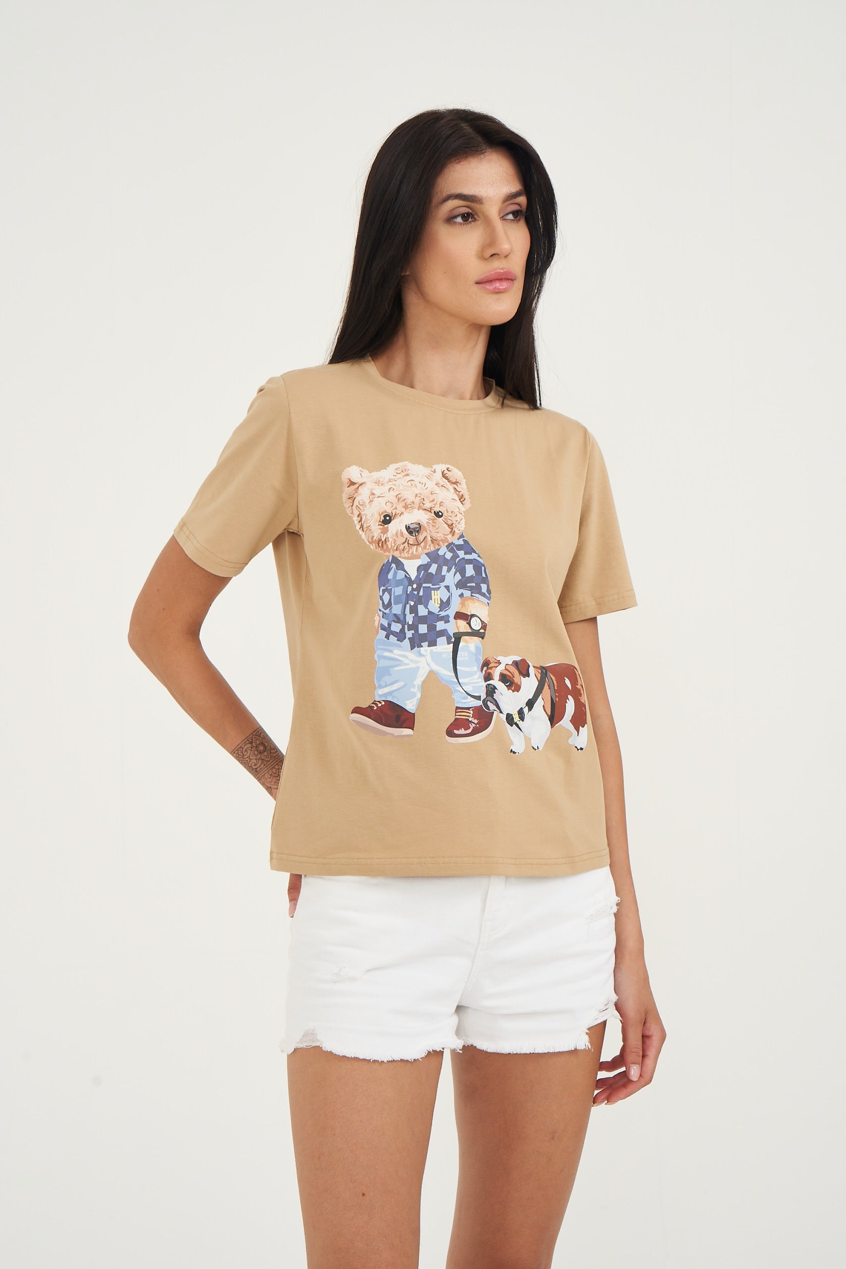 Hamster London Ted H's Best Friend T-Shirt Beige