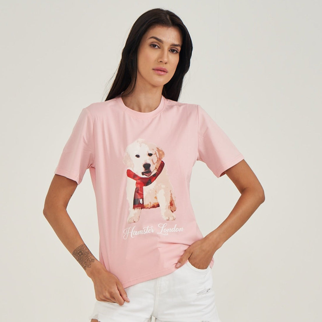 Hamster London Pup H Labrador T-shirt Pink