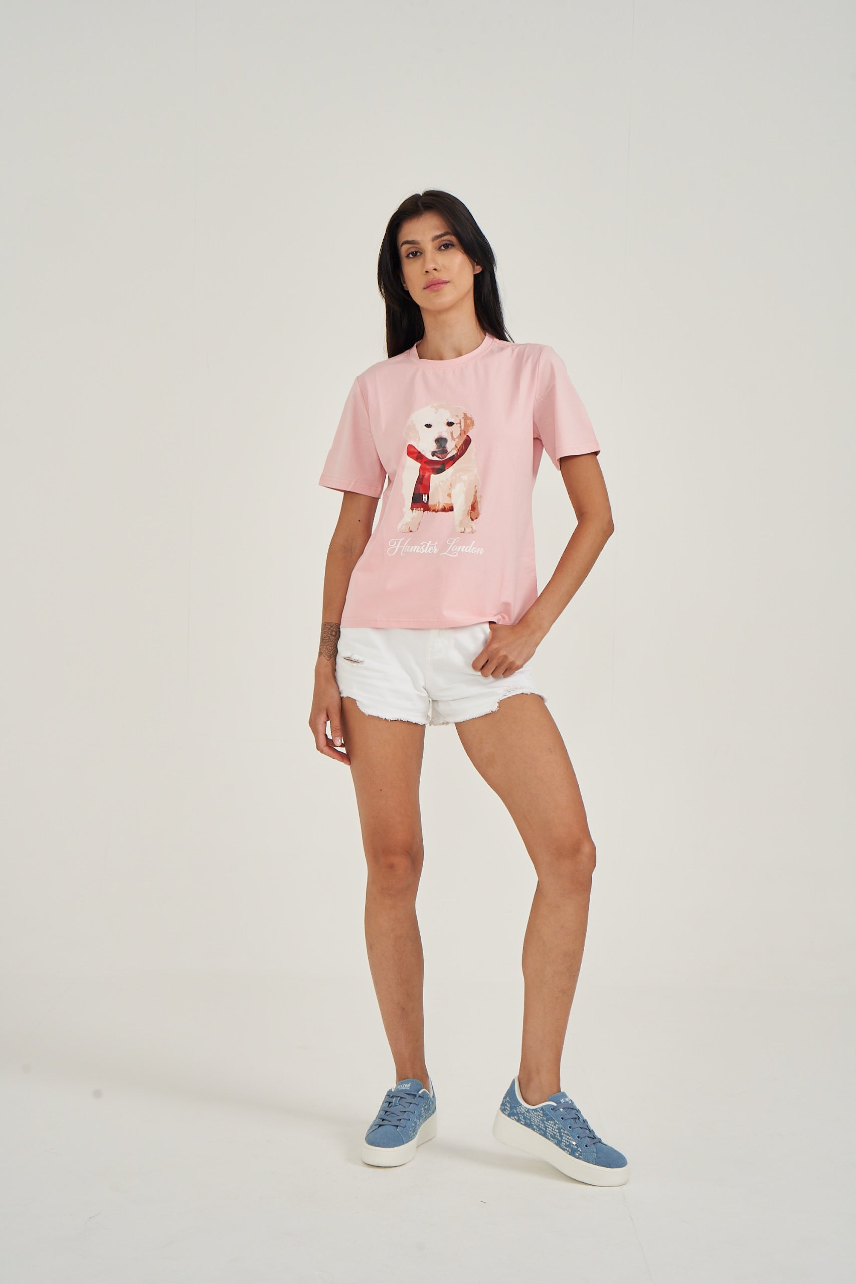 Hamster London Pup H Labrador T-shirt Pink