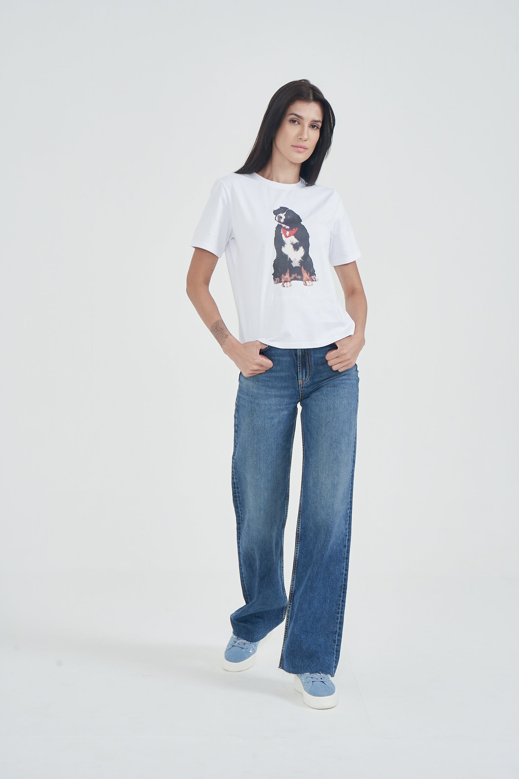 Hamster London Pup H Border Collie T-shirt White
