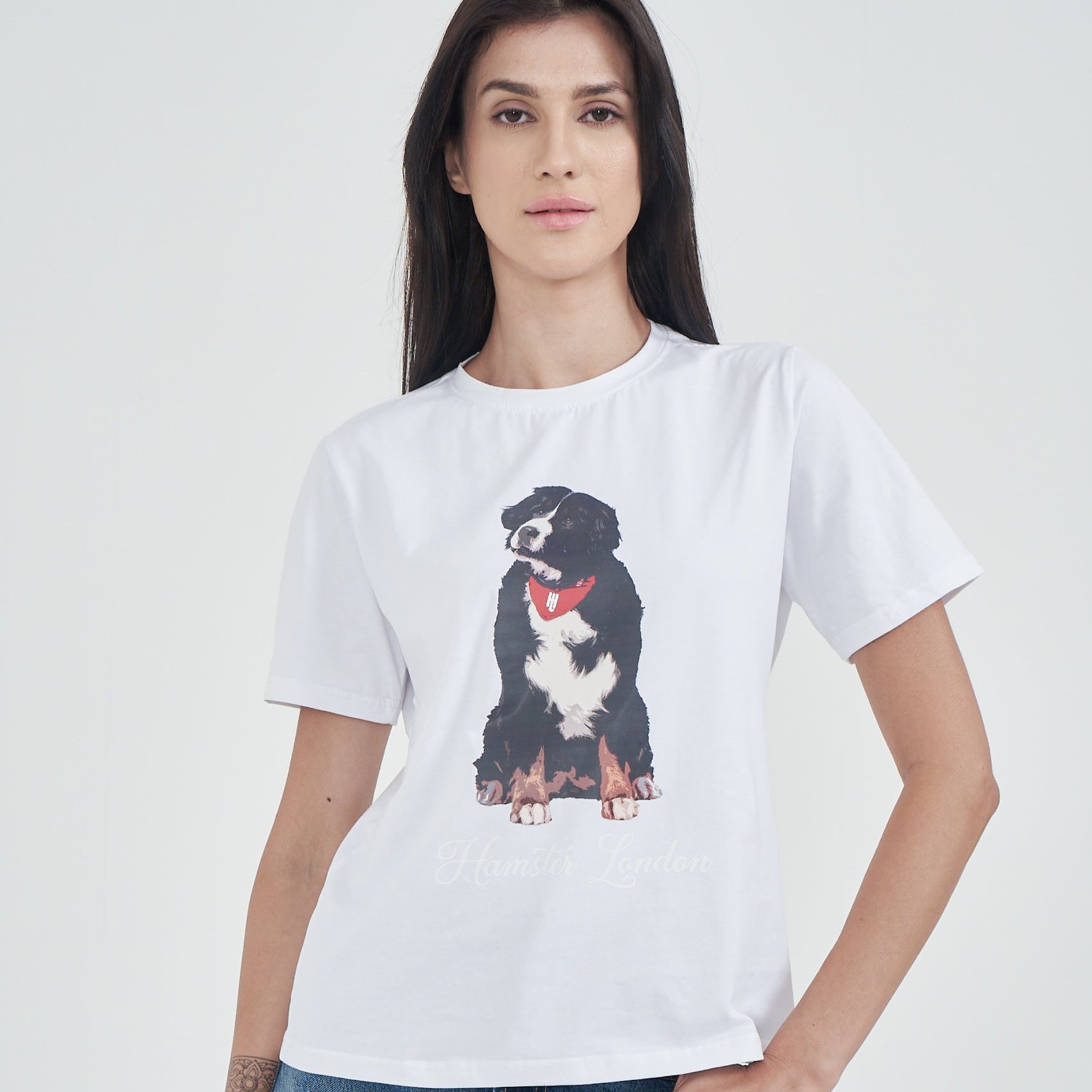 Hamster London Pup H Border Collie T-shirt White